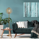 Lampada da Terra in Acciaio Colore Legno Ø38x160 cm 