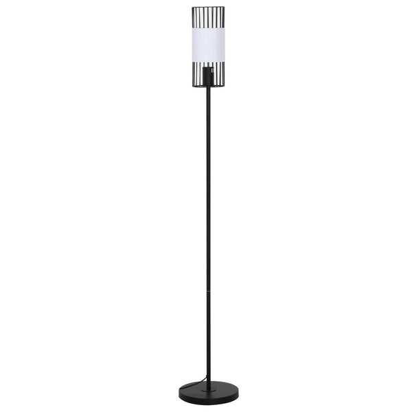 acquista Lampada da Terra Tripode in Acciaio con Paralume Ø23x147,5 cm  Nero e Bianco