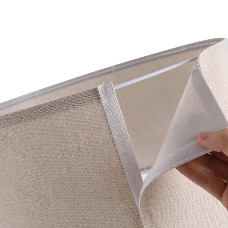 Lampada da Terra Tripode in Legno con Paralume E27 Ø45x152 cm  Beige