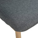 Set 2 Sedie imbottite in Acciaio e Poliestere 50x58x85 cm  Grigie