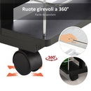 Carrello da Cucina con 4 Cestini e 4 Scomprati in Legno di Pino 57x37x83 cm  Nero