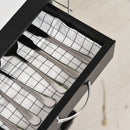 Carrello da Cucina con 4 Cestini e 4 Scomprati in Legno di Pino 57x37x83 cm  Nero