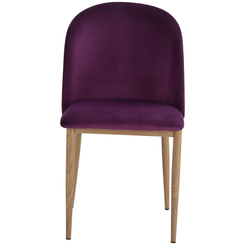 Set 2 Sedie imbottite in Velluto e Metallo   Viola