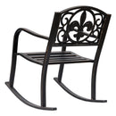 Sedia a Dondolo in Acciaio e Ghisa 60x73x85 cm  Bronzo