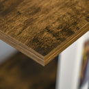 Libreria 5 Ripiani in Legno Effetto Invecchiato 102x30x160 cm  Marrone Scuro