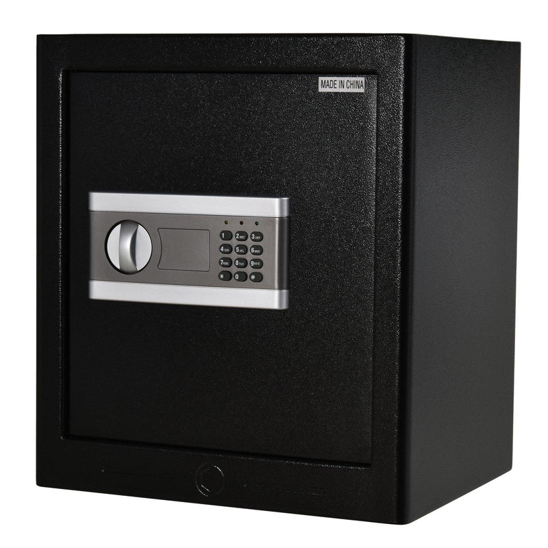 Cassaforte a Mobile Digitale a Batteria in Acciaio 38x31x42,7 cm  Nero