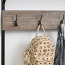 Appendiabiti Panchina per Ingresso con Scarpiera in Metallo e MDF 80x40x170 cm  Nero