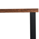 Scaffale 3 Ripiani in Acciaio e Legno 120x30x76 cm  Marrone