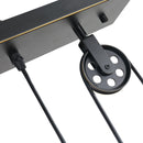 Lampada da Soffitto 3 Paralumi E27 in Metallo 90x22x180 cm  Nero