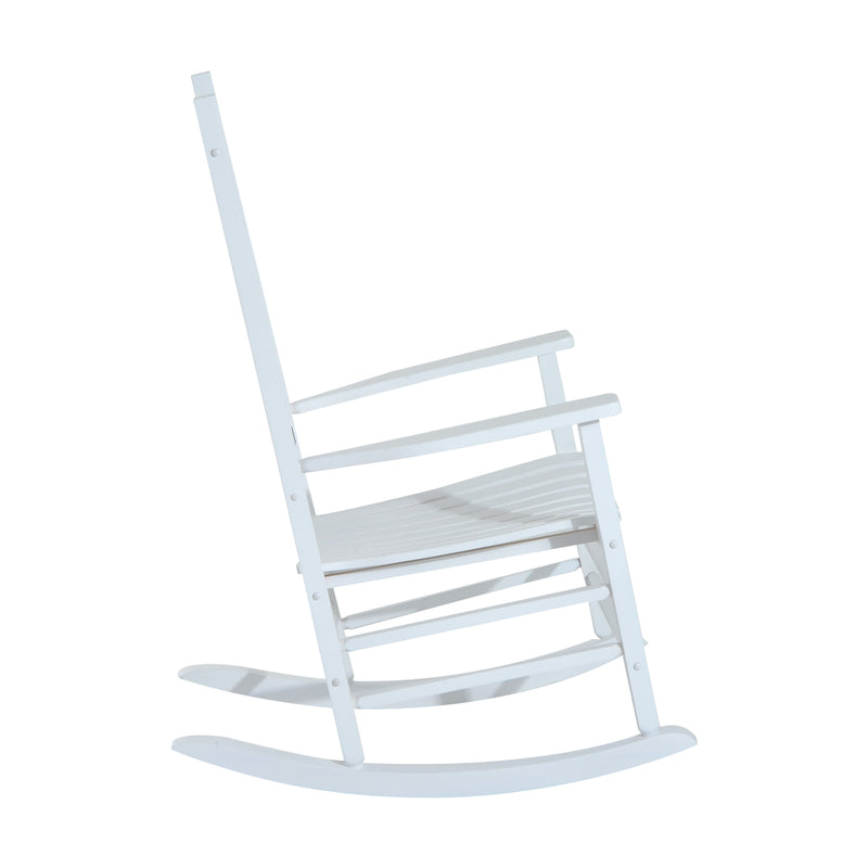 Sedia a Dondolo in Legno 69x86x115 cm  Bianco