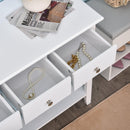 Tavolo Consolle per Ingresso 3 Cassetti 1 Ripiano 90x40x75 cm  Bianco