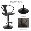 Set 2 Sgabelli da Bar Alti in Acciaio e Legno   Neri