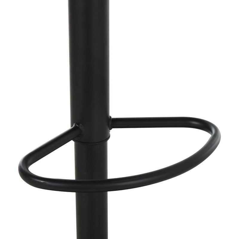 Set 2 Sgabelli da Bar Alti in Acciaio e Legno   Neri