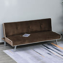 Divano Letto 2 Posti in Tessuto 170x76x72,5 cm  Marrone