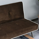 Divano Letto 2 Posti in Tessuto 170x76x72,5 cm  Marrone