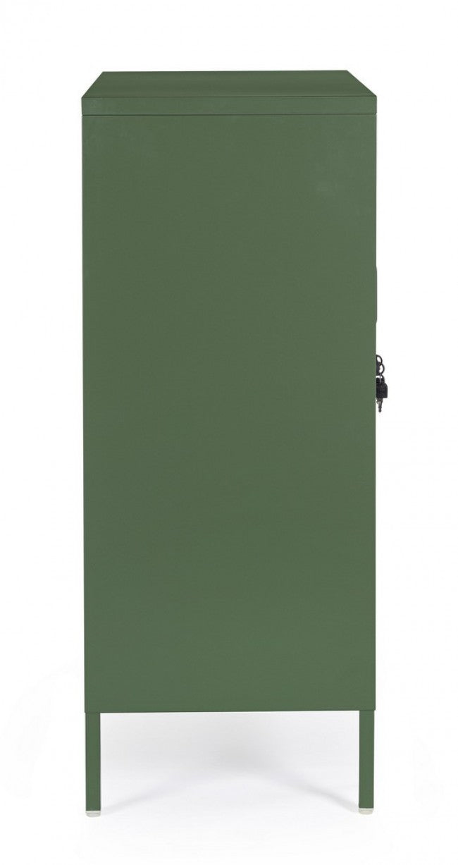 Mobile Basso 2 Ante 40x80x101,5 cm Cambridge in Acciaio Verde