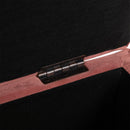 Panca Contenitore Semicircolare Imbottita in Tessuto Velluto 120x60x42 cm  Rosa