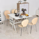 Set 4 Sedie Impilabili in Acciaio e Legno  