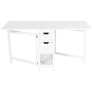 Consolle Allungabile con Cassetti 150x80x74 cm  Bianco