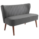 Divano 2 Posti in Similpelle 108,5x61x79 cm  Grigio