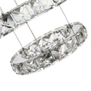 Lampada da Soffitto a LED 40W 3 Anelli in Acciaio e Cristallo Ø60x110 cm 