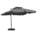 Ombrellone Decentrato da Giardino in Alluminio 2,7x2,7m  Grigio