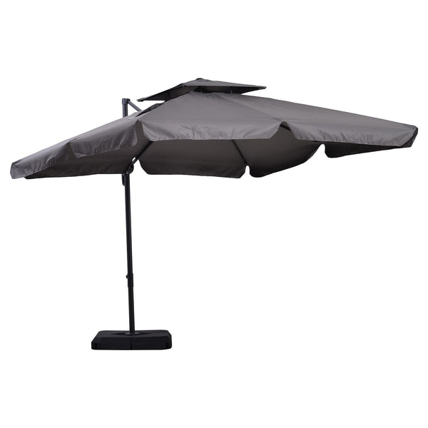 Ombrellone Decentrato da Giardino in Alluminio 2,7x2,7m  Grigio sconto