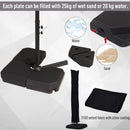 Ombrellone Decentrato da Giardino in Alluminio 2,7x2,7m  Grigio