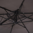 Ombrellone Decentrato da Giardino in Alluminio 2,7x2,7m  Grigio