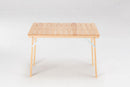 Tavolo Pieghevole Salvaspazio da Giardino 80x120x72 cm Garden in Legno Verniciato Naturale