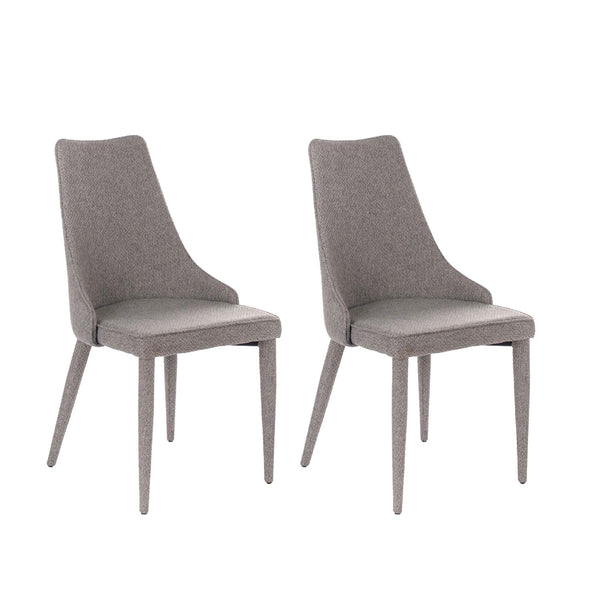 Set 2 Sedie 46x46xH91 cm in Tessuto Myriam Grigio prezzo