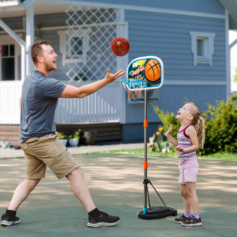Set Canestro per Bambini con Palla da Basket e Pompa Gonfiaggio 