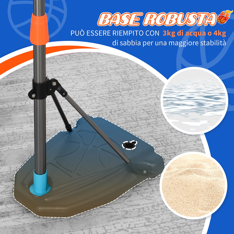 Set Canestro per Bambini con Palla da Basket e Pompa Gonfiaggio 