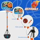 Set Canestro per Bambini con Palla da Basket e Pompa Gonfiaggio 