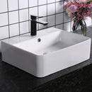 Lavabo da Appoggio 52x42x15,5 cm in Ceramica  Bianco