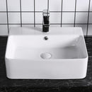 Lavabo da Appoggio 52x42x15,5 cm in Ceramica  Bianco