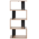 Libreria Moderna 4 Ripiani 60x30x136 cm in Truciolato  Rovere e Grigio