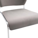 Set 4 Sedie in Metallo e Poliestere  Grigie