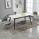 Set 4 Sedie in Metallo e Poliestere  Grigie