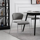 Set 4 Sedie in Metallo e Poliestere  Grigie