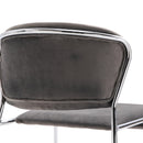 Set 4 Sedie in Metallo e Poliestere  Grigie