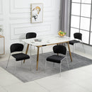 Set 4 Sedie in Metallo e Poliestere  Nere