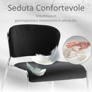 Set 4 Sedie in Metallo e Poliestere  Nere