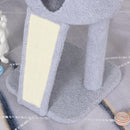 Albero Tiragraffi con Cuccia per Gatti in Legno Sisal 40x40x103 cm  Grigio Chiaro