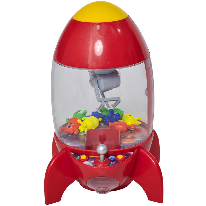 Macchinetta Pesca Pupazzi a Forma di Razzo 20x19x30 cm con Luci e Suoni  Rossa