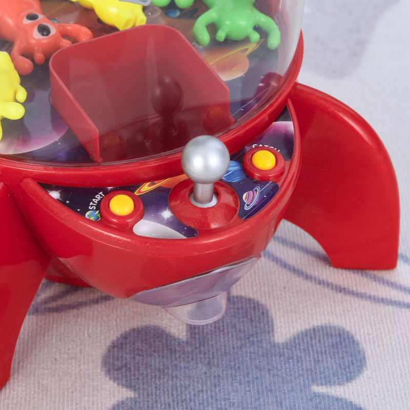 Macchinetta Pesca Pupazzi a Forma di Razzo 20x19x30 cm con Luci e Suoni  Rossa