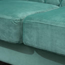 Divano 2 Posti 148x72x76 cm in Tessuto  Verde