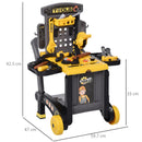 Banco da Lavoro con 60 Attrezzi per Bambini   Giallo e Nero