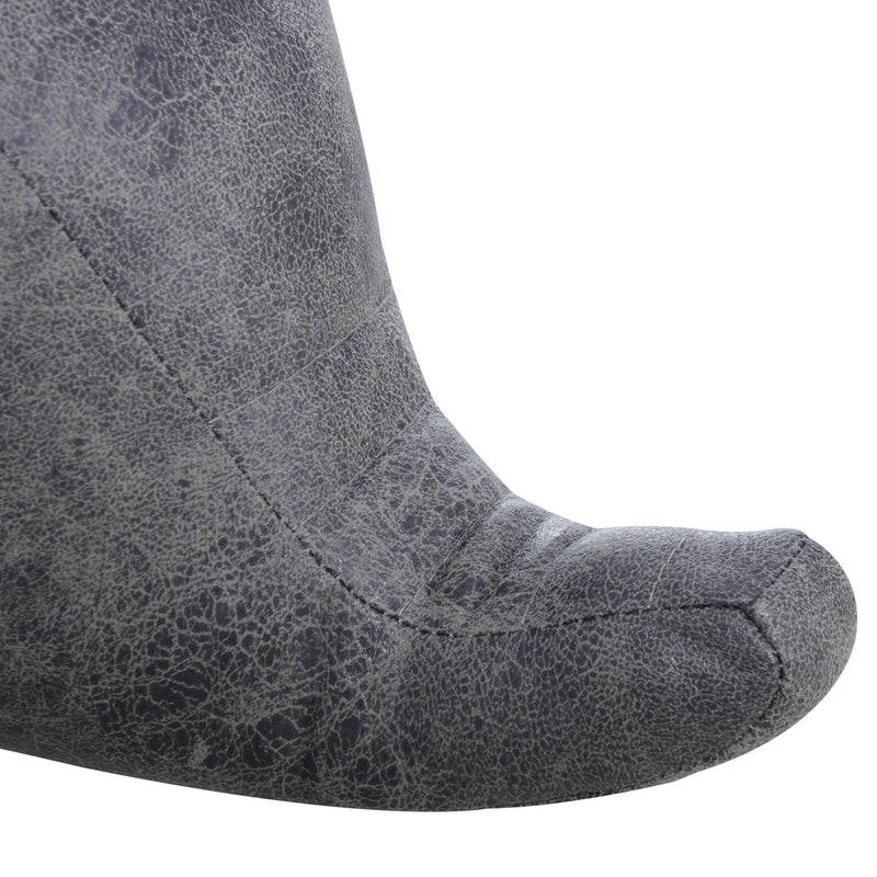 Pouf Poggiapiedi Elefante 72x35x36 cm  Grigio