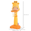 Canestro per Bambini Giraffa con Accessori   Giallo e Arancione
